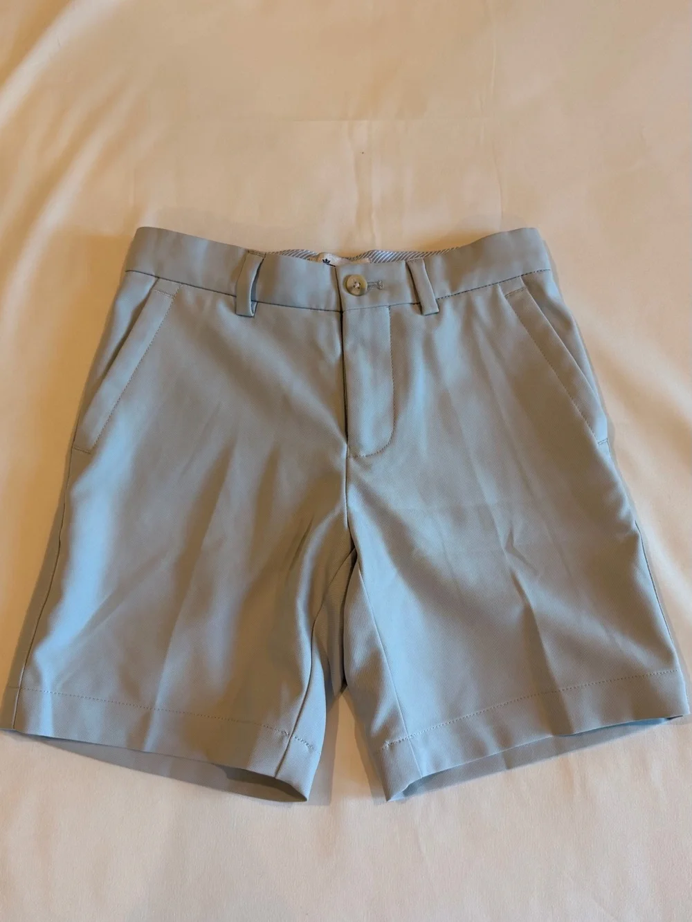 Peter Millar Grey Kids Flat Front Shorts